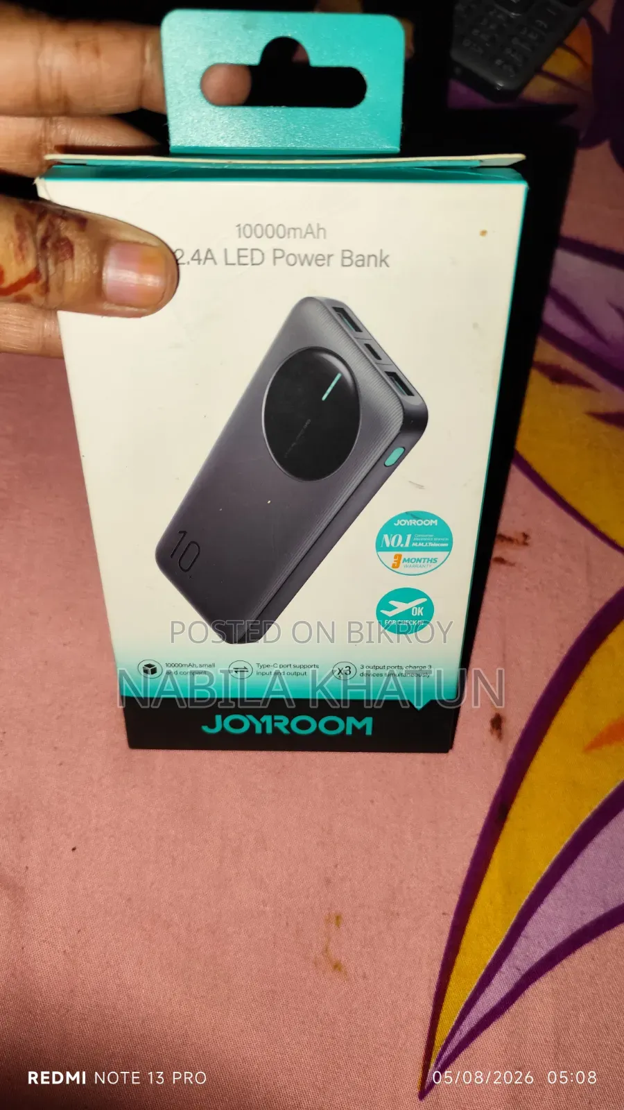Joyroom 10,000 Mah Led Power Bank