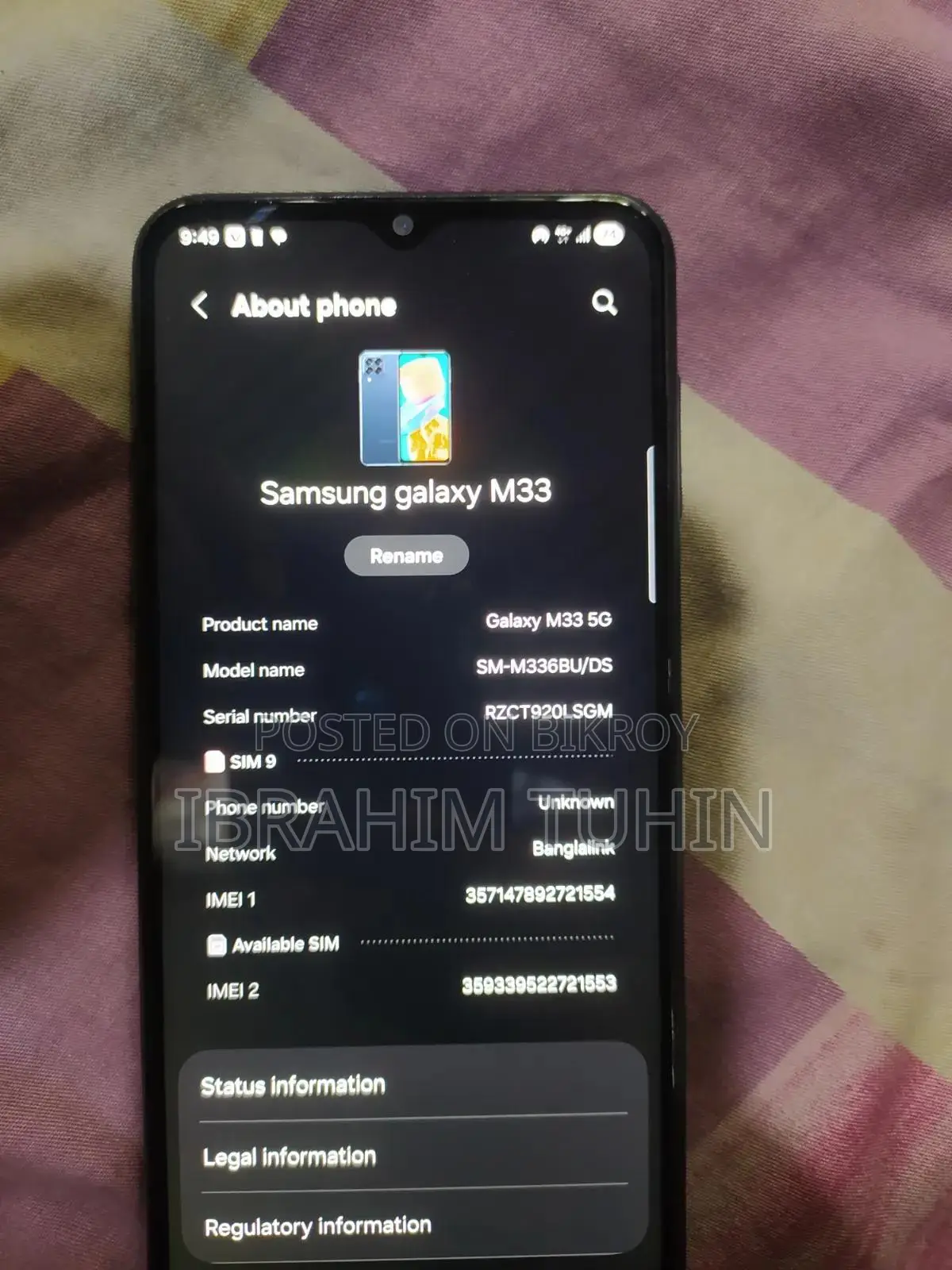 Samsung Galaxy M33 128 GB Blue