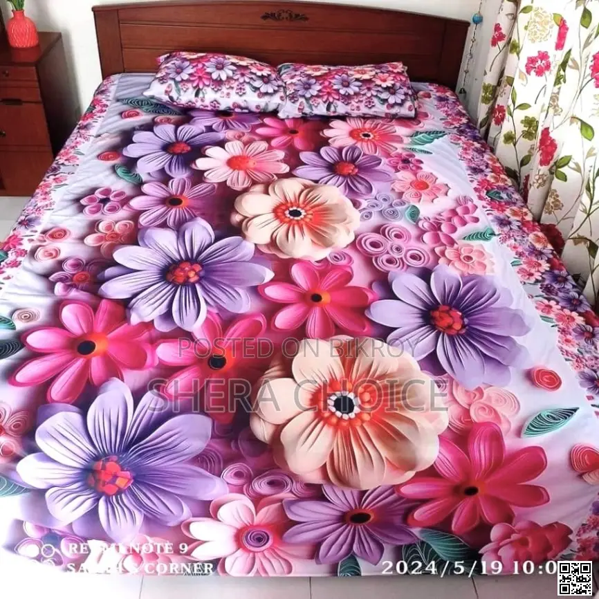3D Printed Bed Sheet Set With 2 Pillow Covers