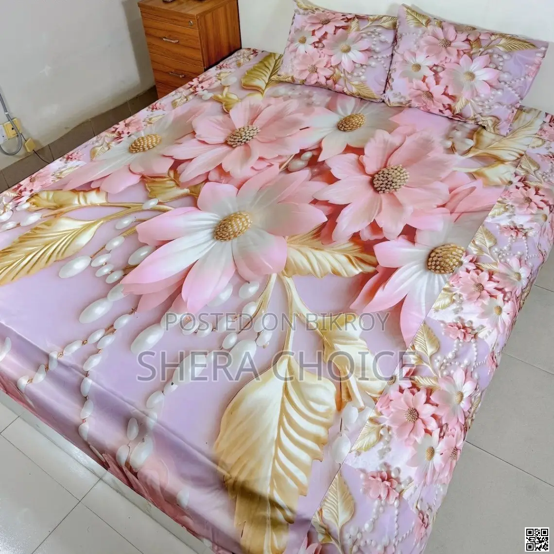 3D Printed Bed Sheet Set With 2 Pillow Covers