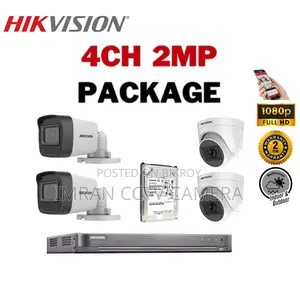 Hikvision Camera 2mp, 4 Camera Package