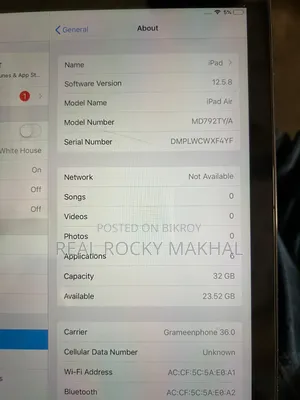 Apple iPad Air 16 GB গ্রে