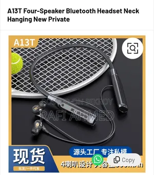 A13t Four Speakers Bluetooth Neckband