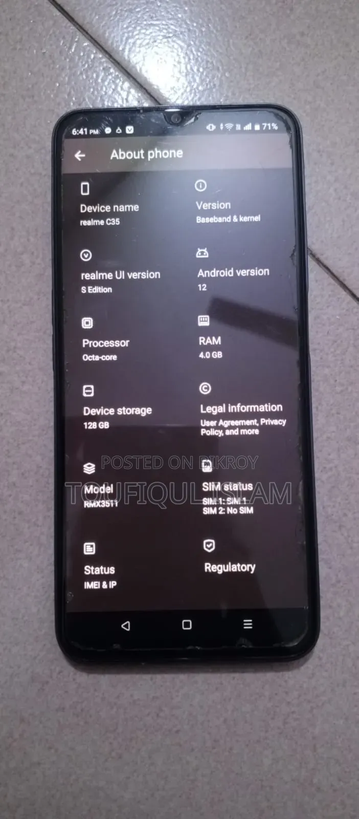Realme C35 128 GB Black