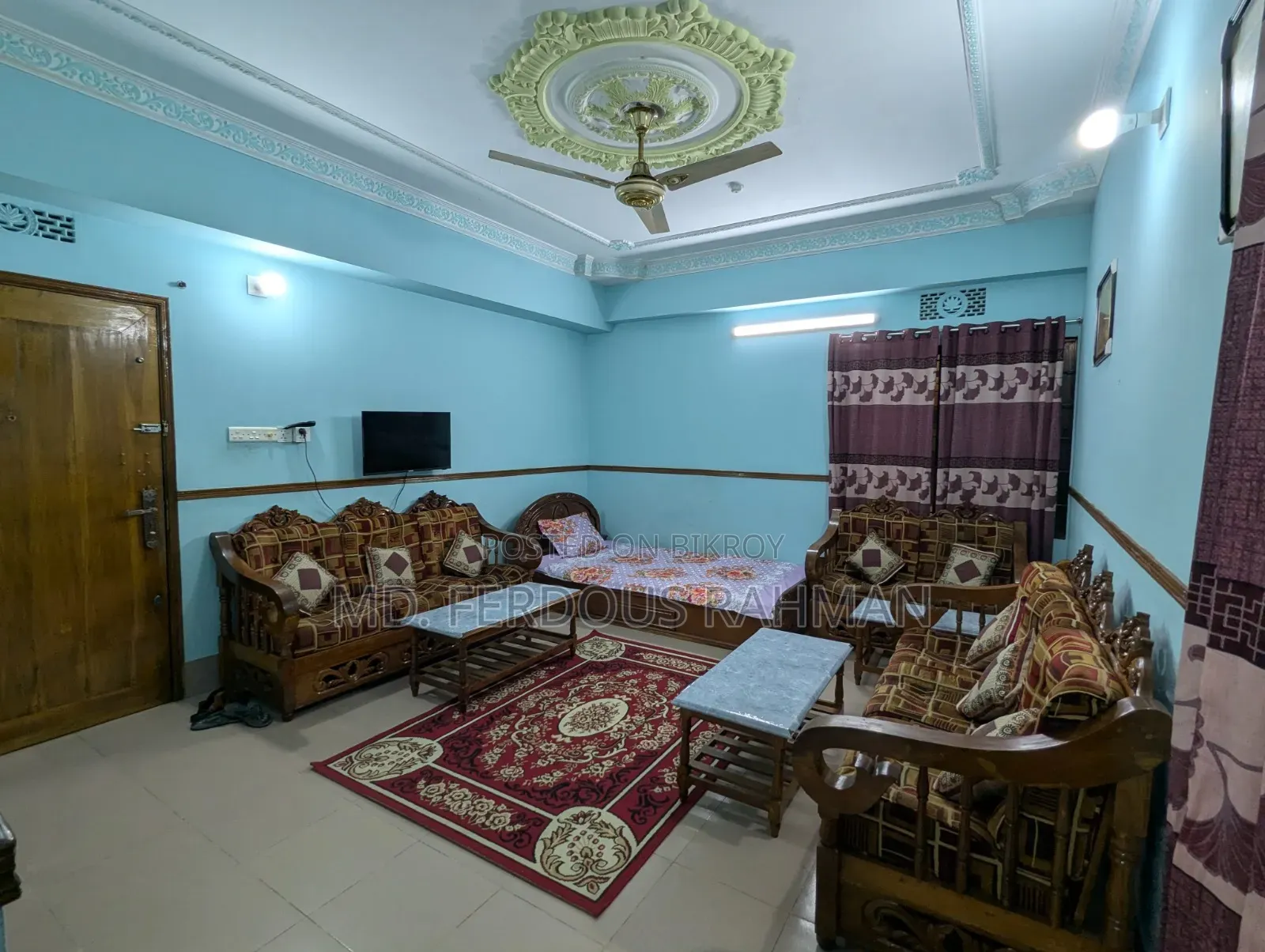 Furnished 3bdrm Apartment in Golden Tower, Amber Khana for Rent