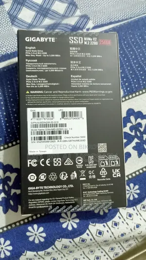 Gigabyte SSD 256gb