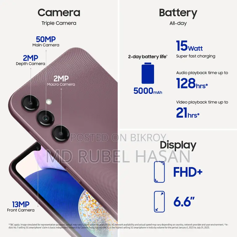 Samsung Galaxy A14 5G 128 GB Purple
