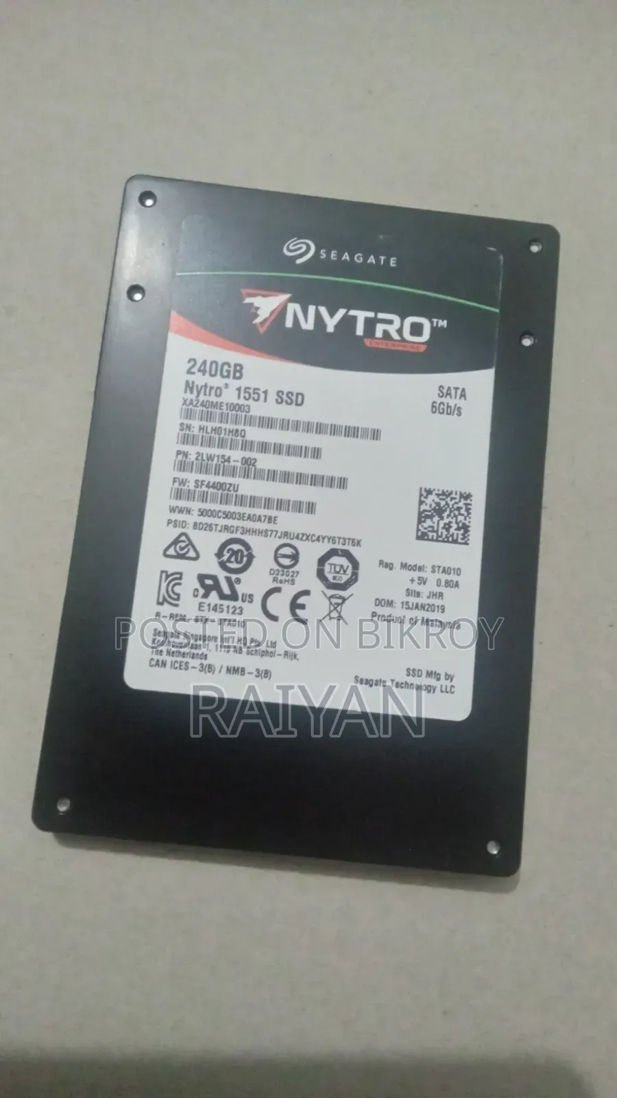 ২৪০জিবি এসএসডি সার্ভার ৯৩% হেলথ