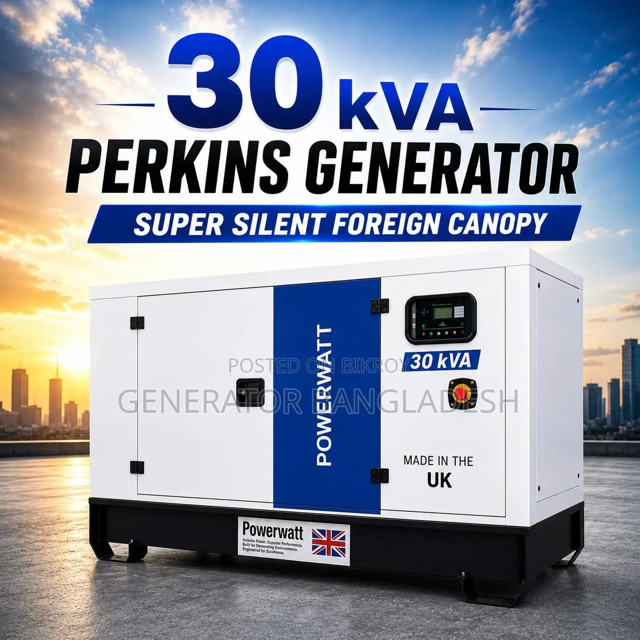30 Kva Diesel Generator Perkins Uk | Powerful Engine