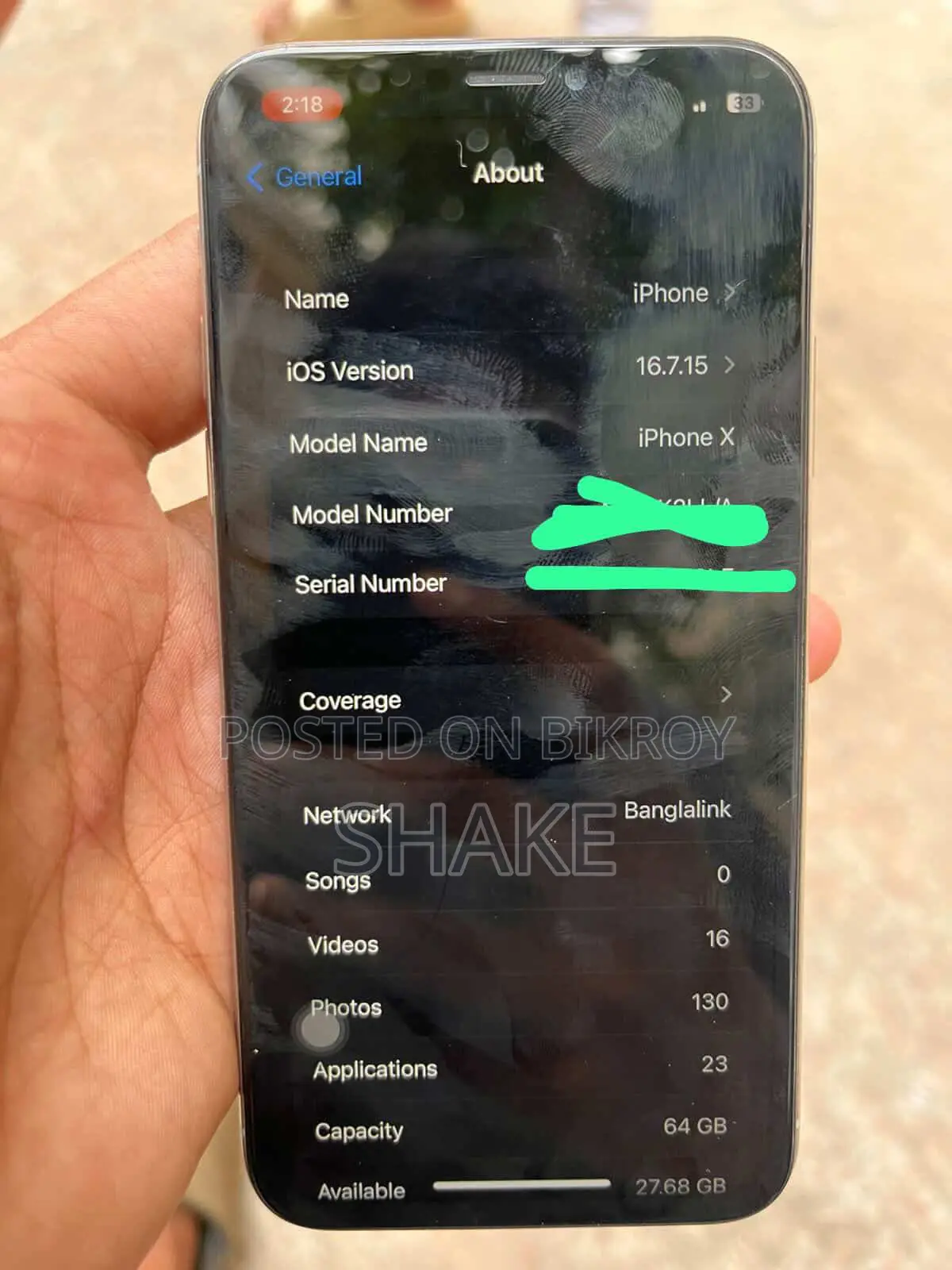 Apple iPhone X 64 GB White