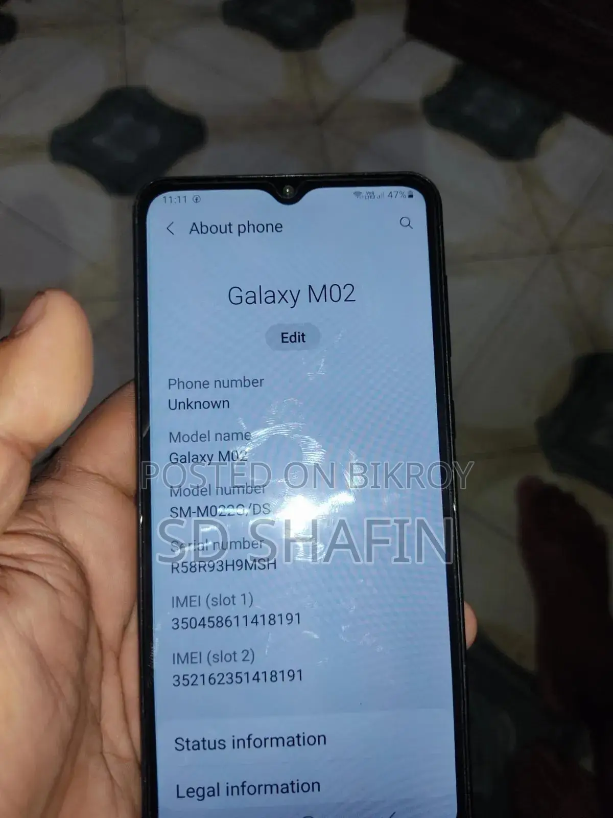 স্যামসাং গ্যালাক্সি এম০২ ৩২ জিবি ব্ল্যাক