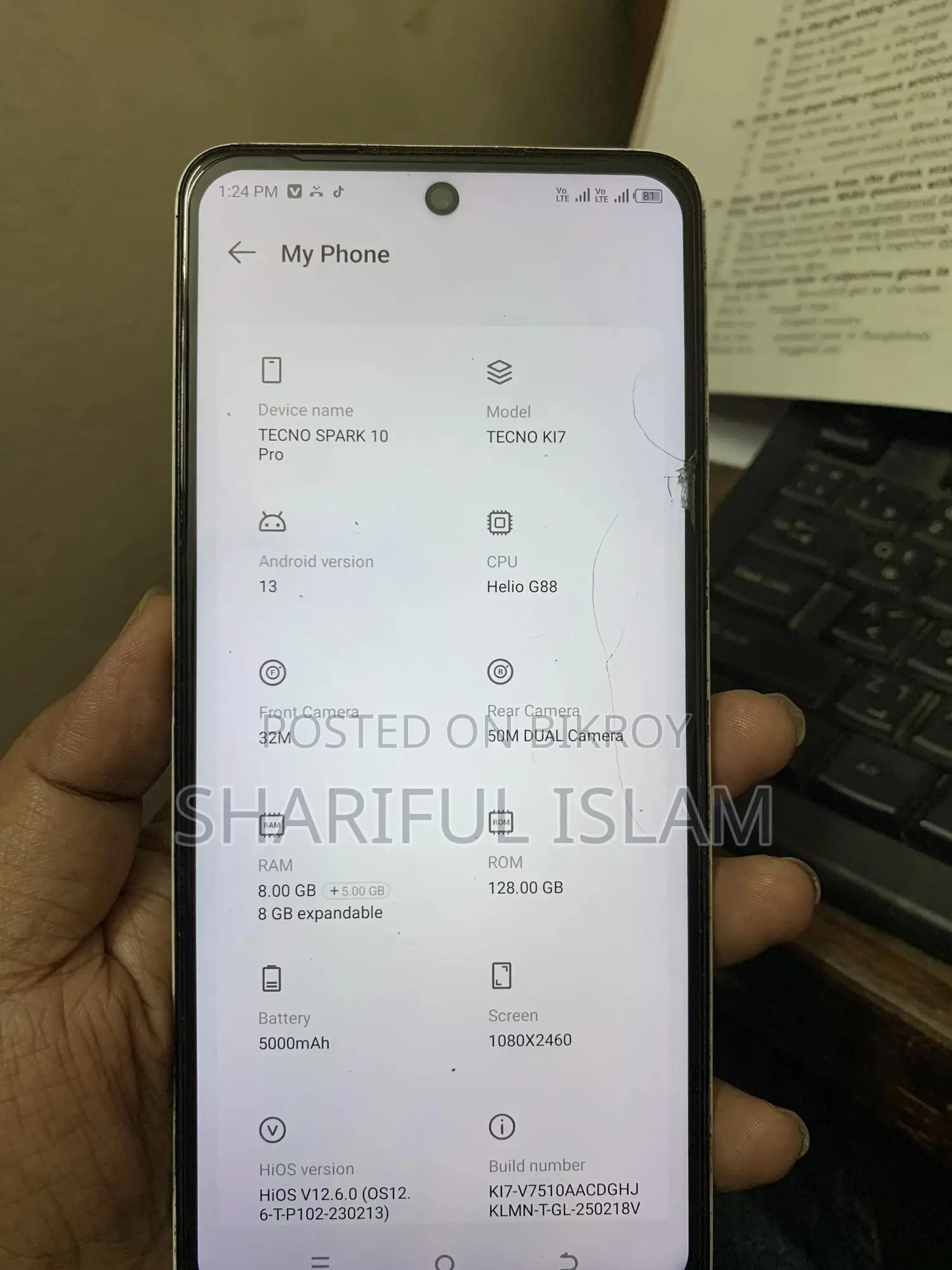 Tecno Spark 10 Pro 128 GB White