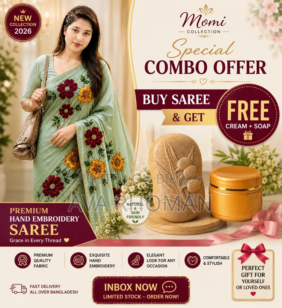 Saree. Taking orders for 10 pieces, inbox us quickly