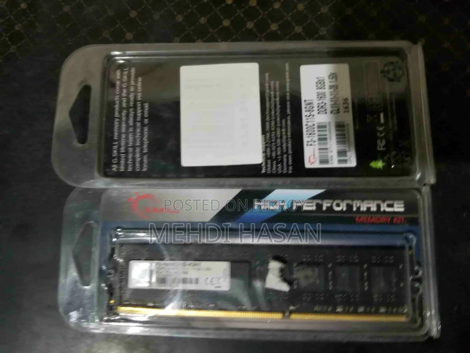 G Skill 2*8gb Ddr3 Ram With Warranty