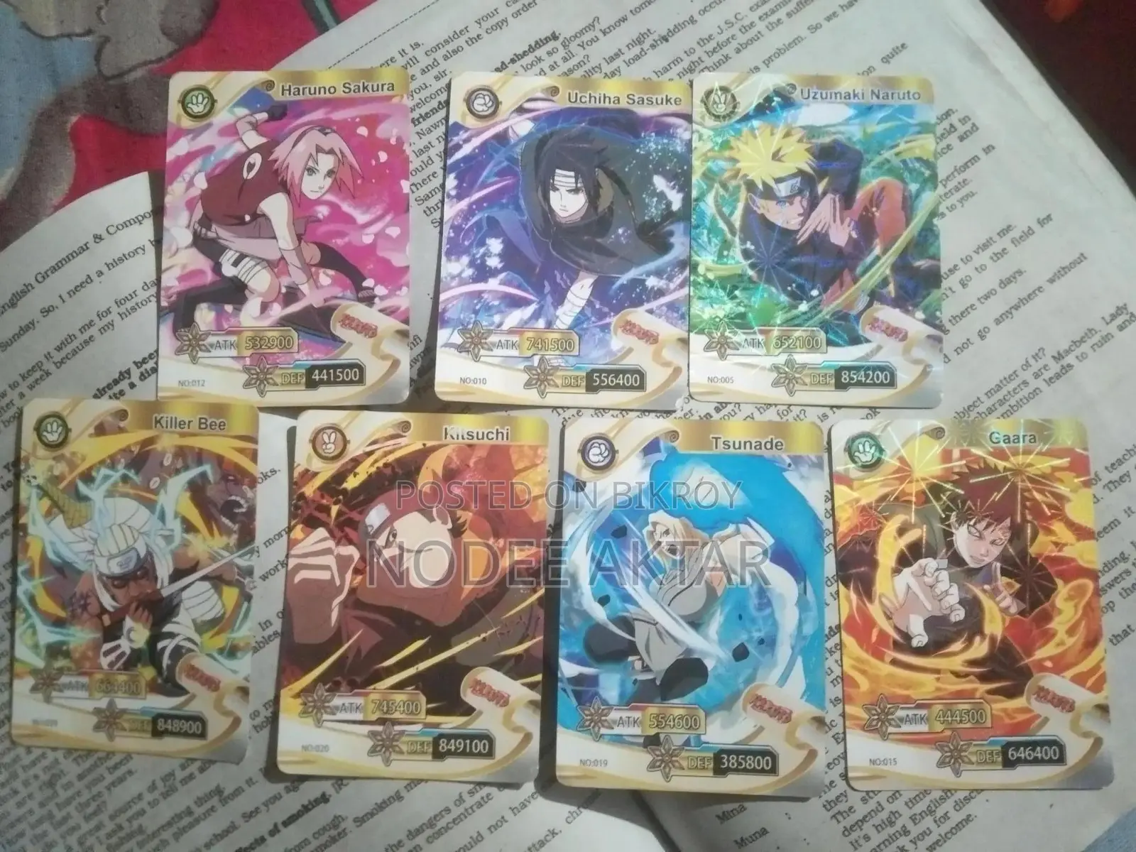 Naruto Anime Cards Collection Set (৬টি কার্ড)
