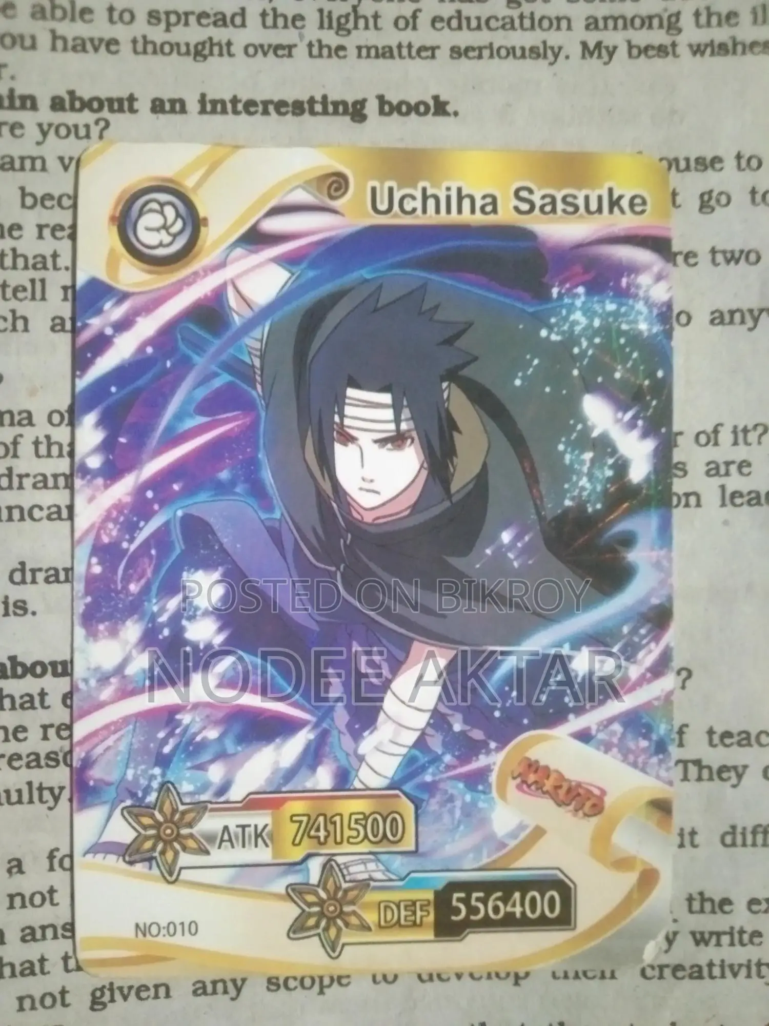 Naruto Anime Cards Collection Set (৬টি কার্ড)