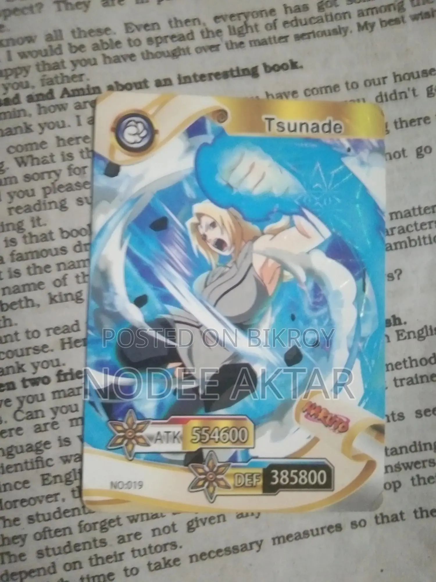 Naruto Anime Cards Collection Set (৬টি কার্ড)
