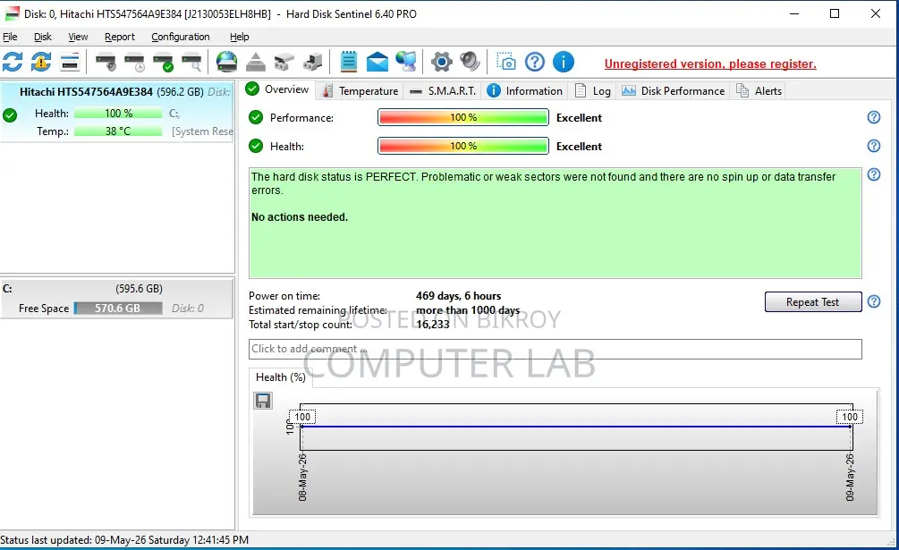Hitac 640gb Sata Laptop Hard Drive 100% Health Like New With Warranty