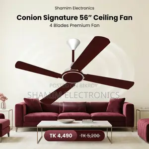 Conion Signature Ceiling Fan 56 Inch, 4 Blades, 07 Years Warranty