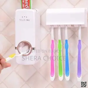 Automatic Toothpaste Dispenser With Toothbrush Holder