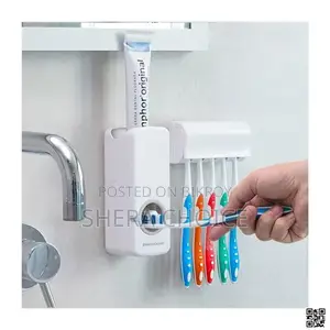 Automatic Toothpaste Dispenser With Toothbrush Holder