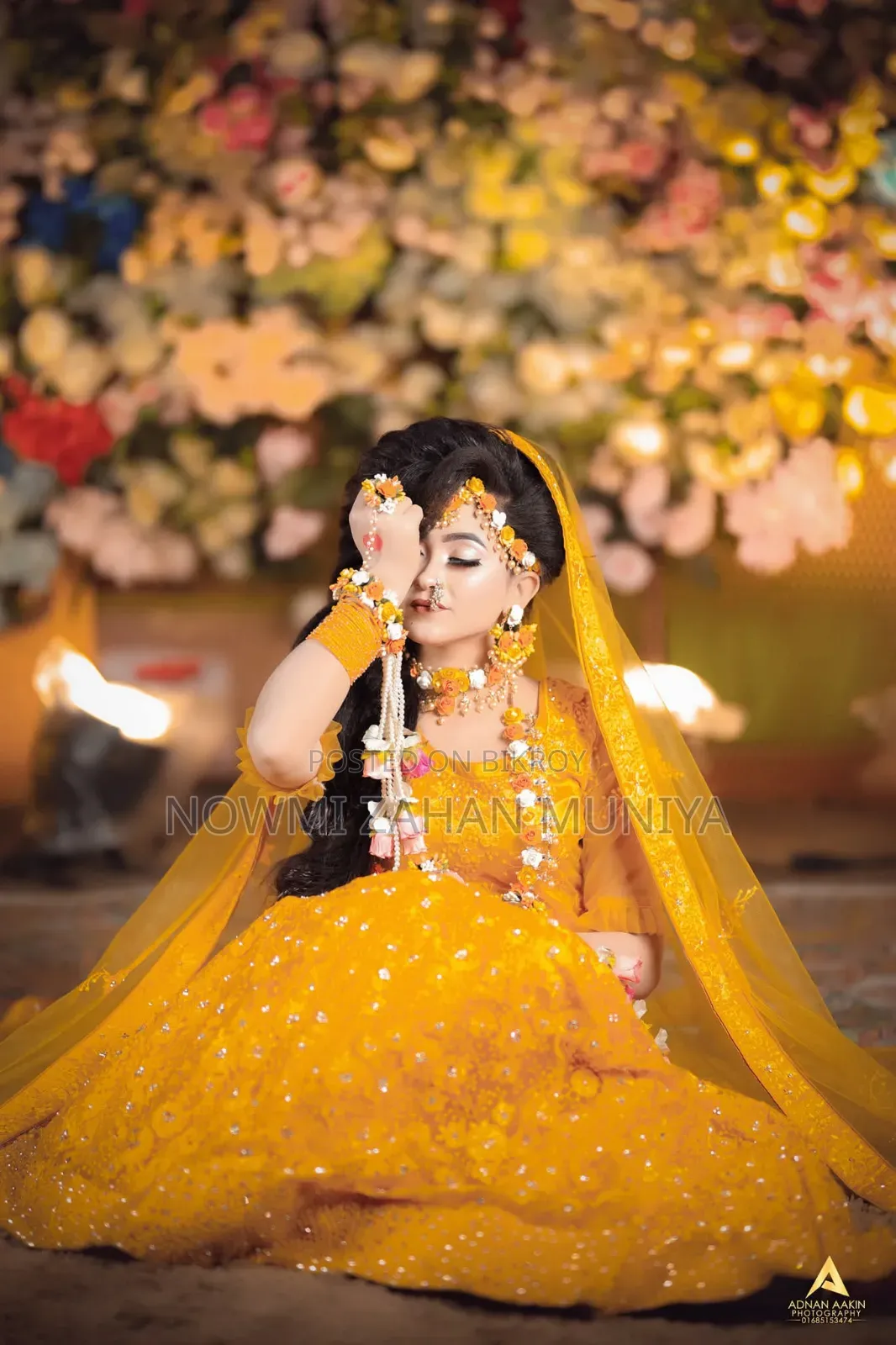 হলুদ ব্রাইডাল লেহেঙ্গা