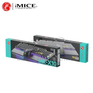 Imice Mk-X10 Mechanical Gaming Keyboard Mouse Combo (Black White)