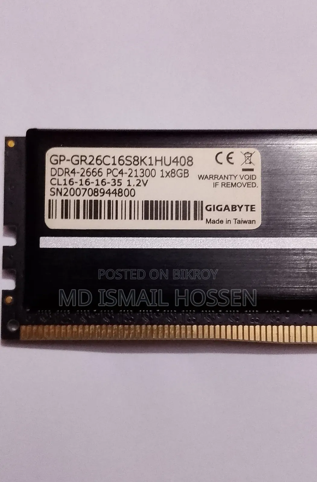 Gigabyte Ddr4 8gb Ram