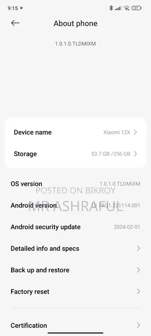 Xiaomi 12X 256 GB White