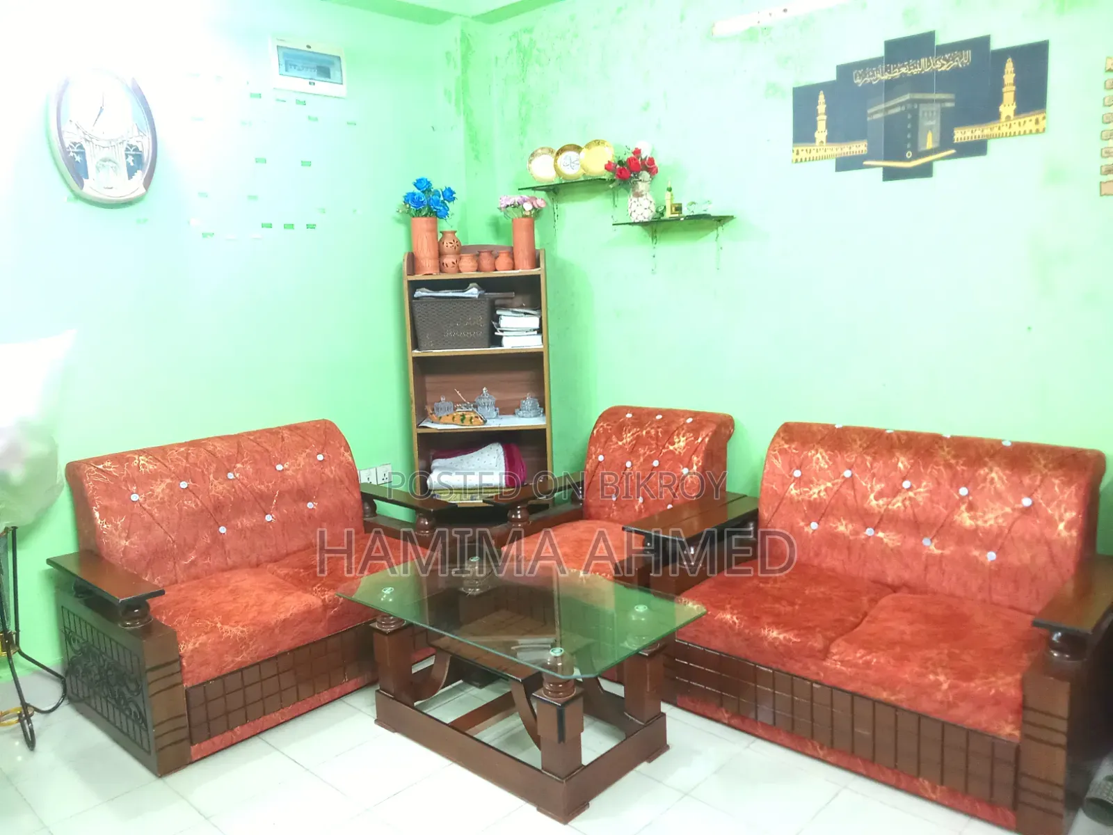 Malaysian Woodcut Sofa and Table