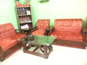 Malaysian Woodcut Sofa and Table