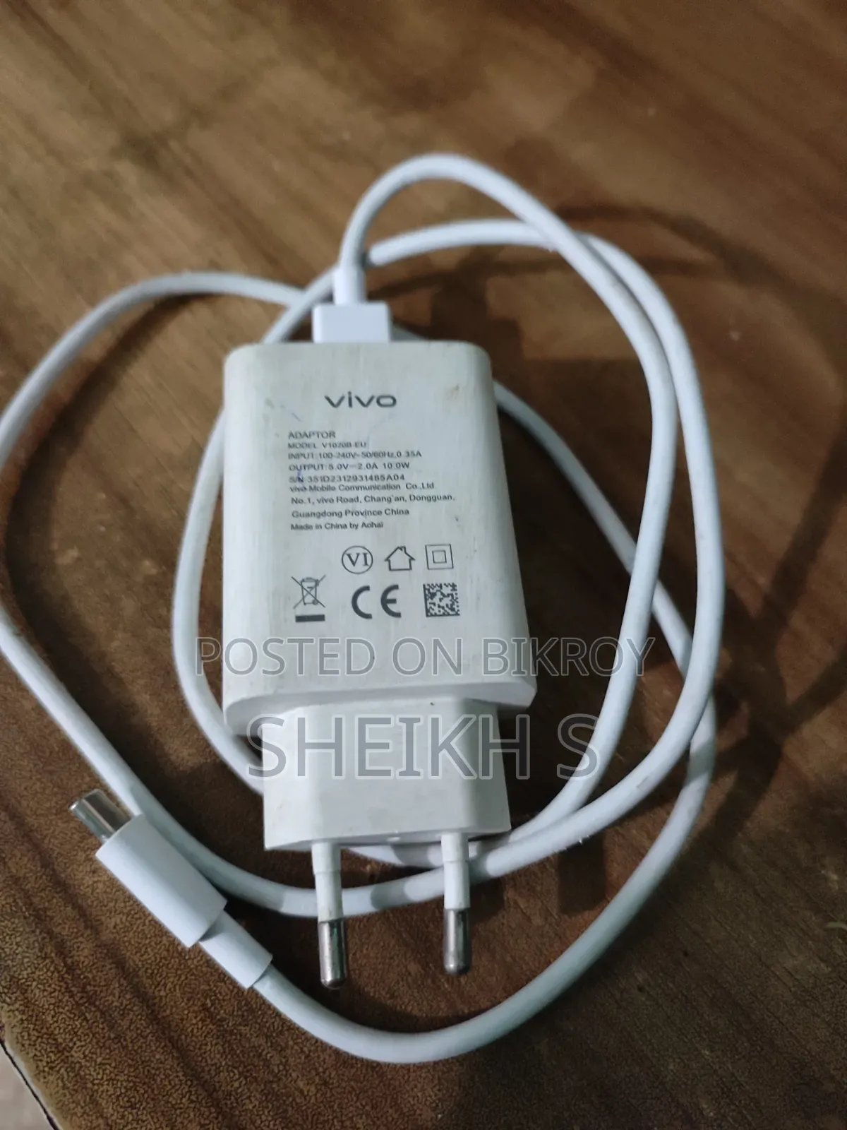 Vivo 10W Original Mobile Charger