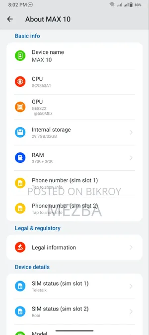 Symphony MAX 10 32 GB Silver