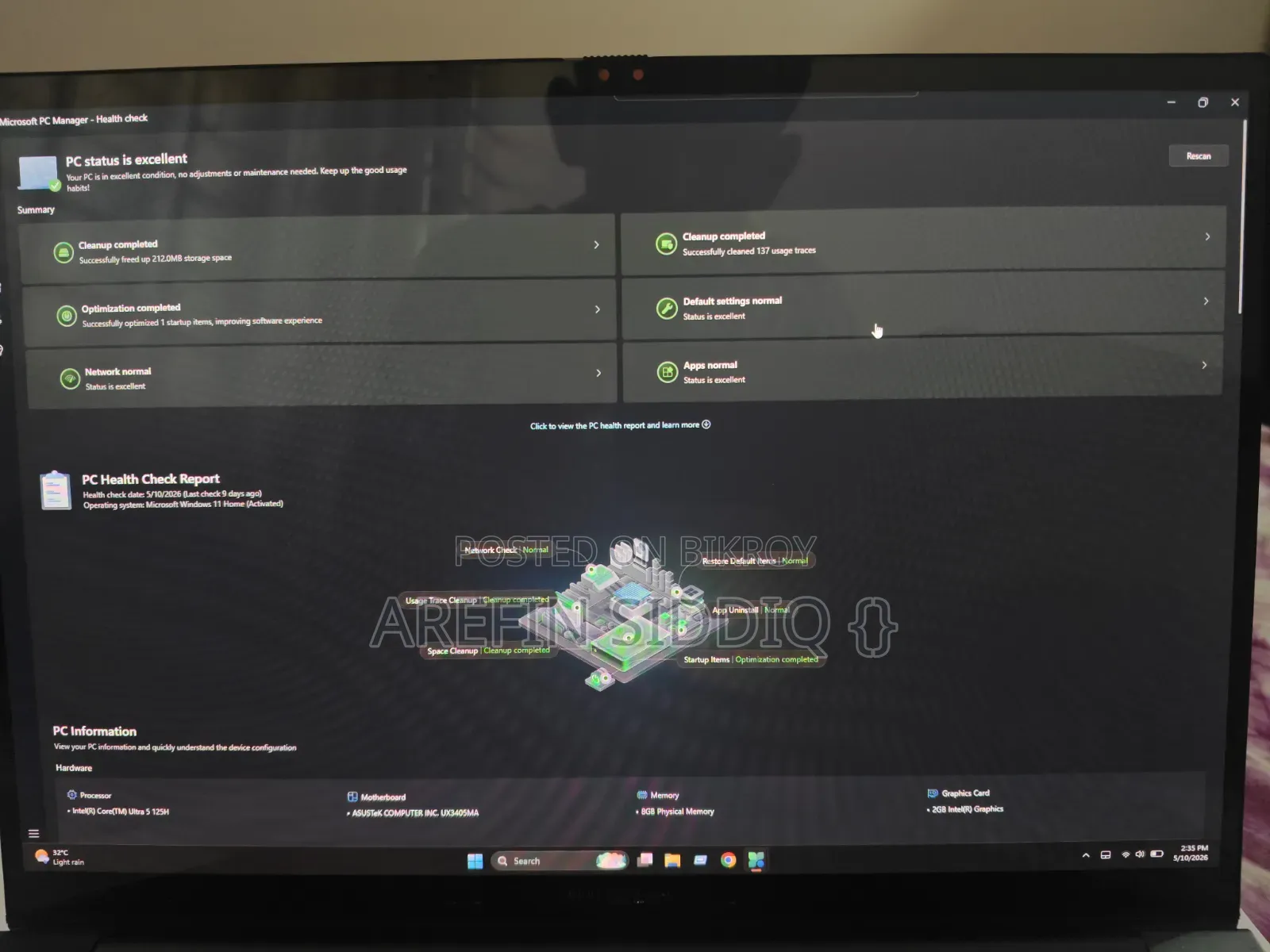 New Laptop Asus Q502 8GB Intel Core Ultra 5 SSD 512GB