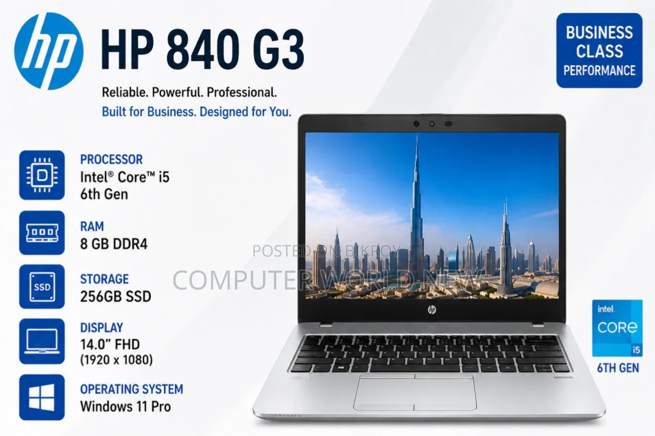 Laptop HP EliteBook 840 G3 8GB Intel Core I5 SSD 256GB