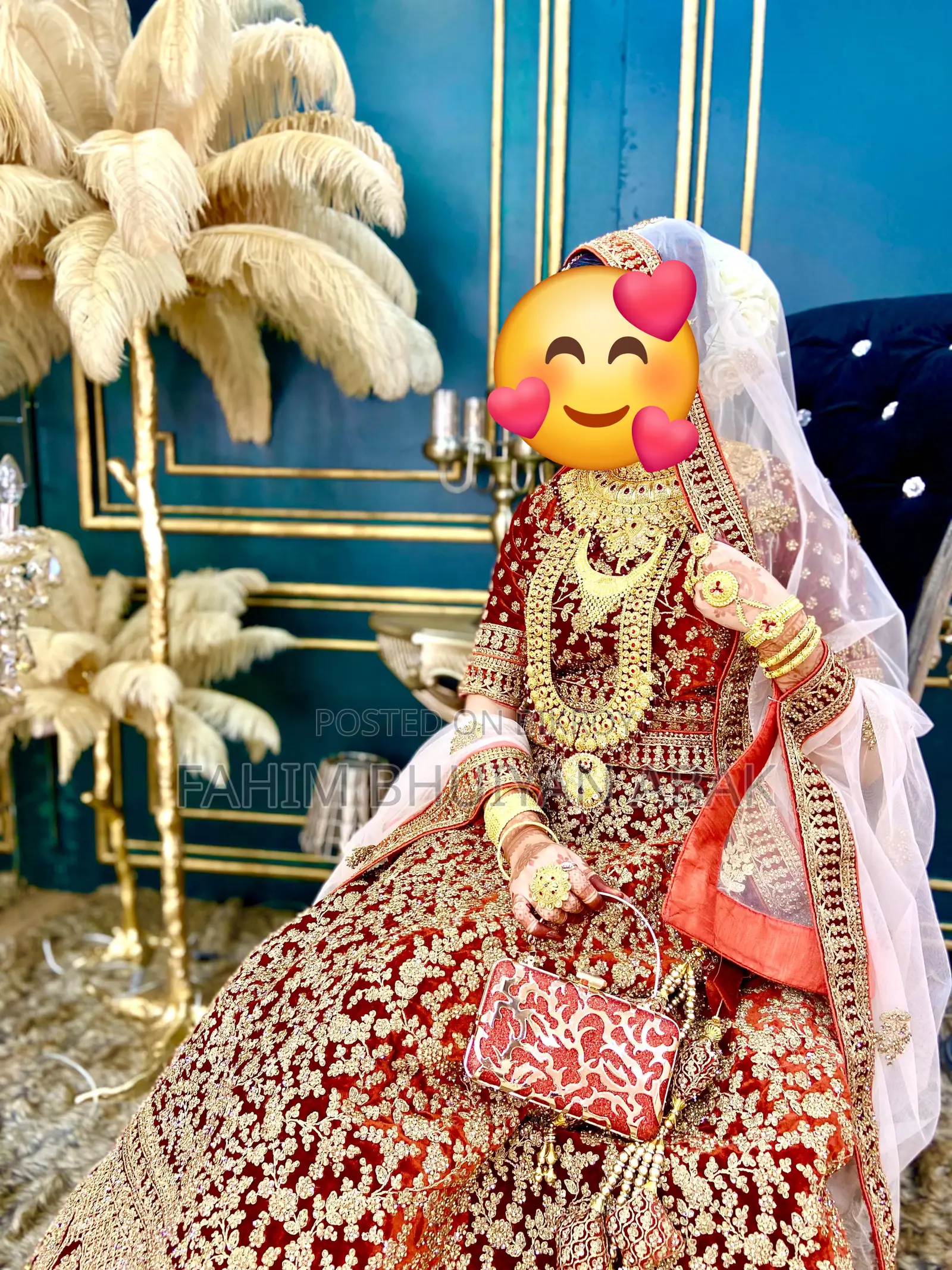 Rusty Red Bridal Lehenga for Sale