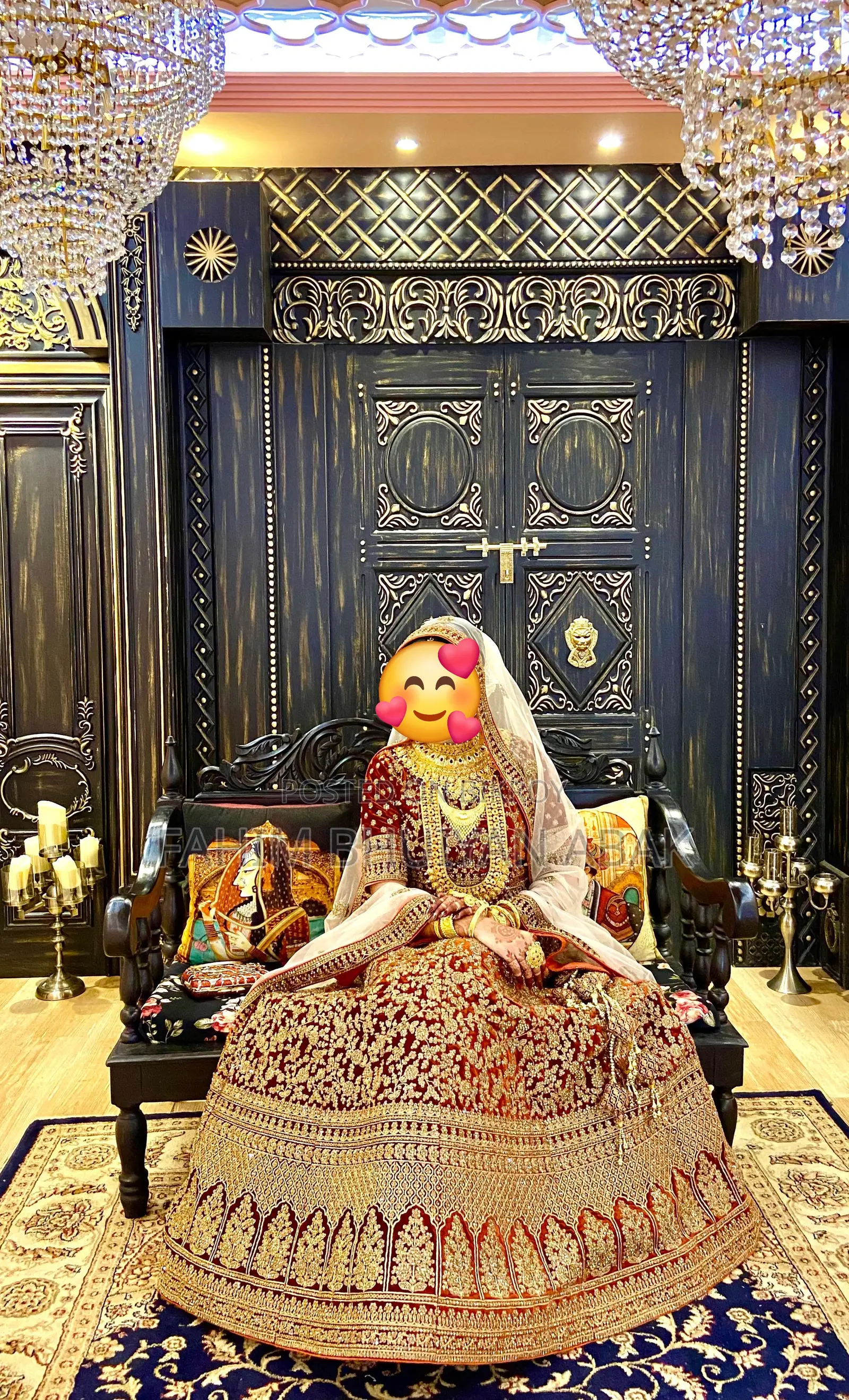 Rusty Red Bridal Lehenga for Sale