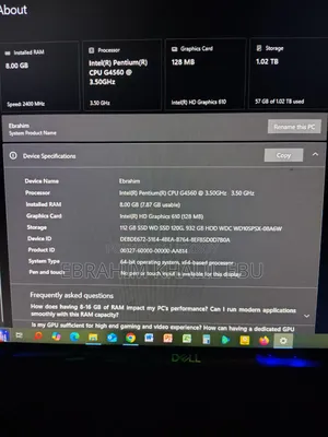 Desktop Computer Asus 8GB SSD 1TB