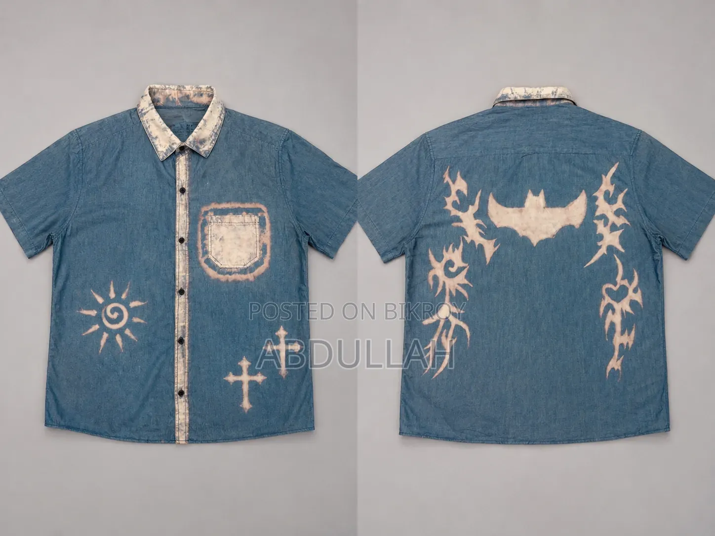 Custom Hand Made Street Style Soft Denim Shirt