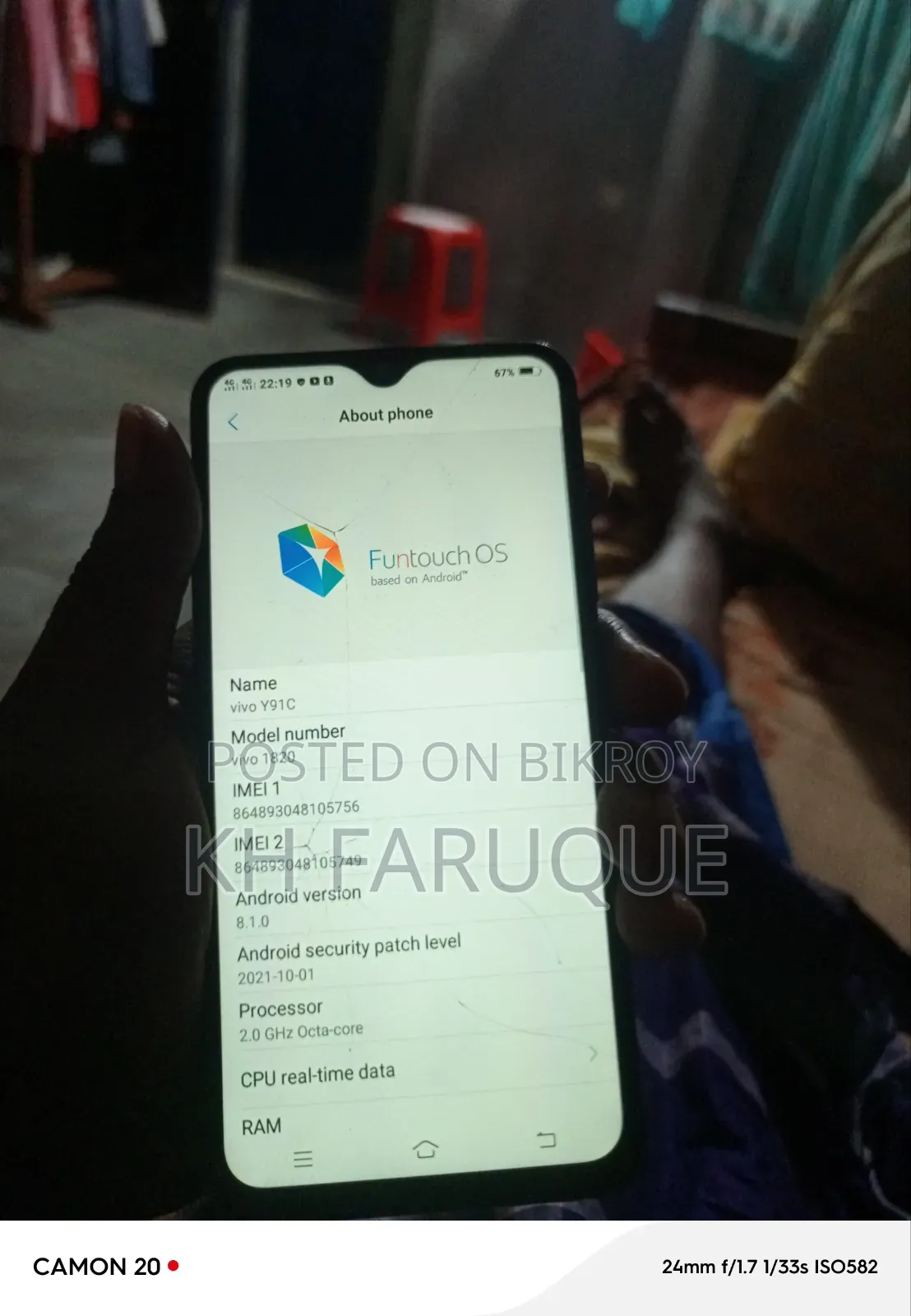 Vivo Y91c 32 GB Blue