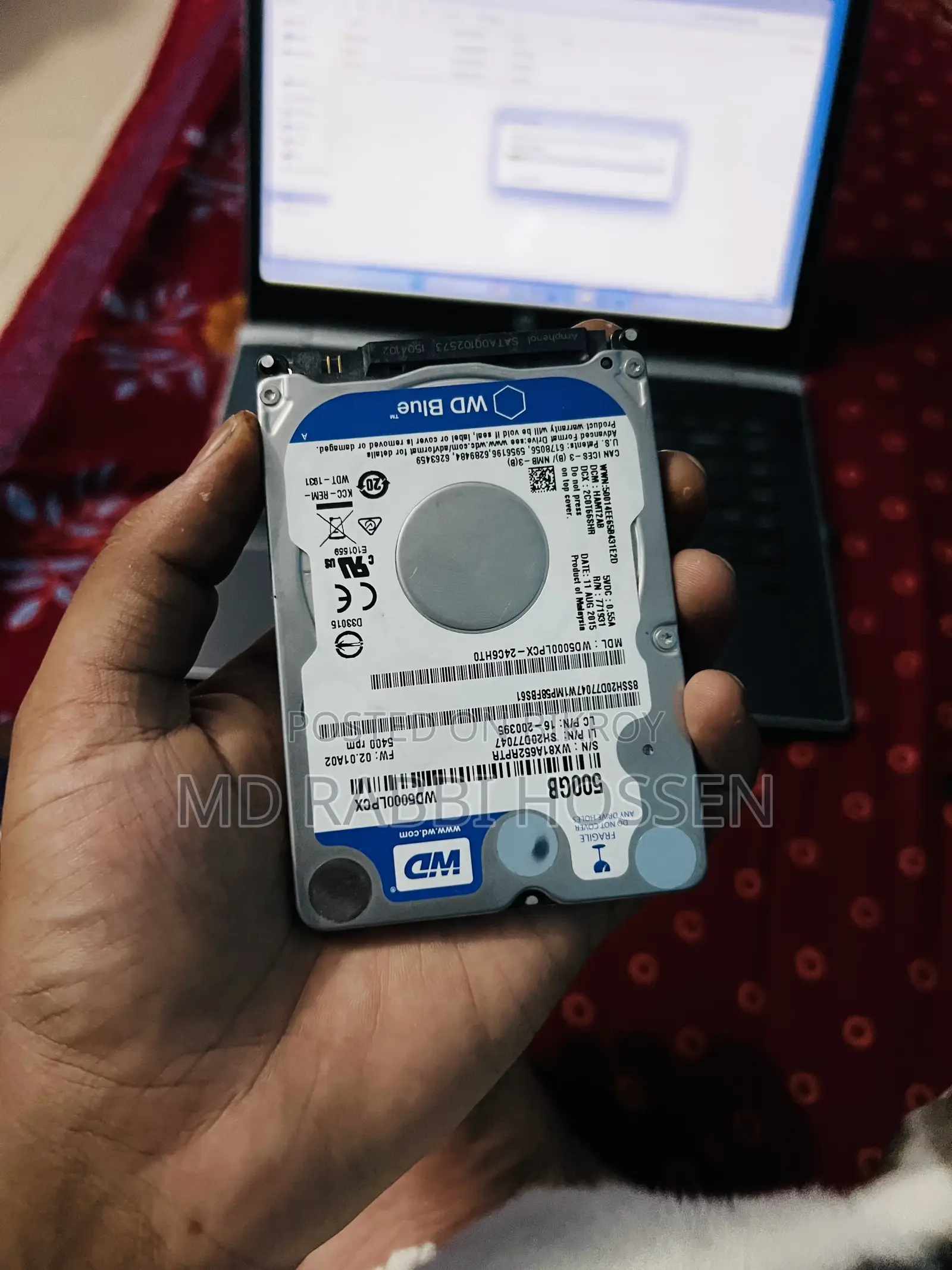 Wd HDD 500gb HDD বিক্রির জন্য