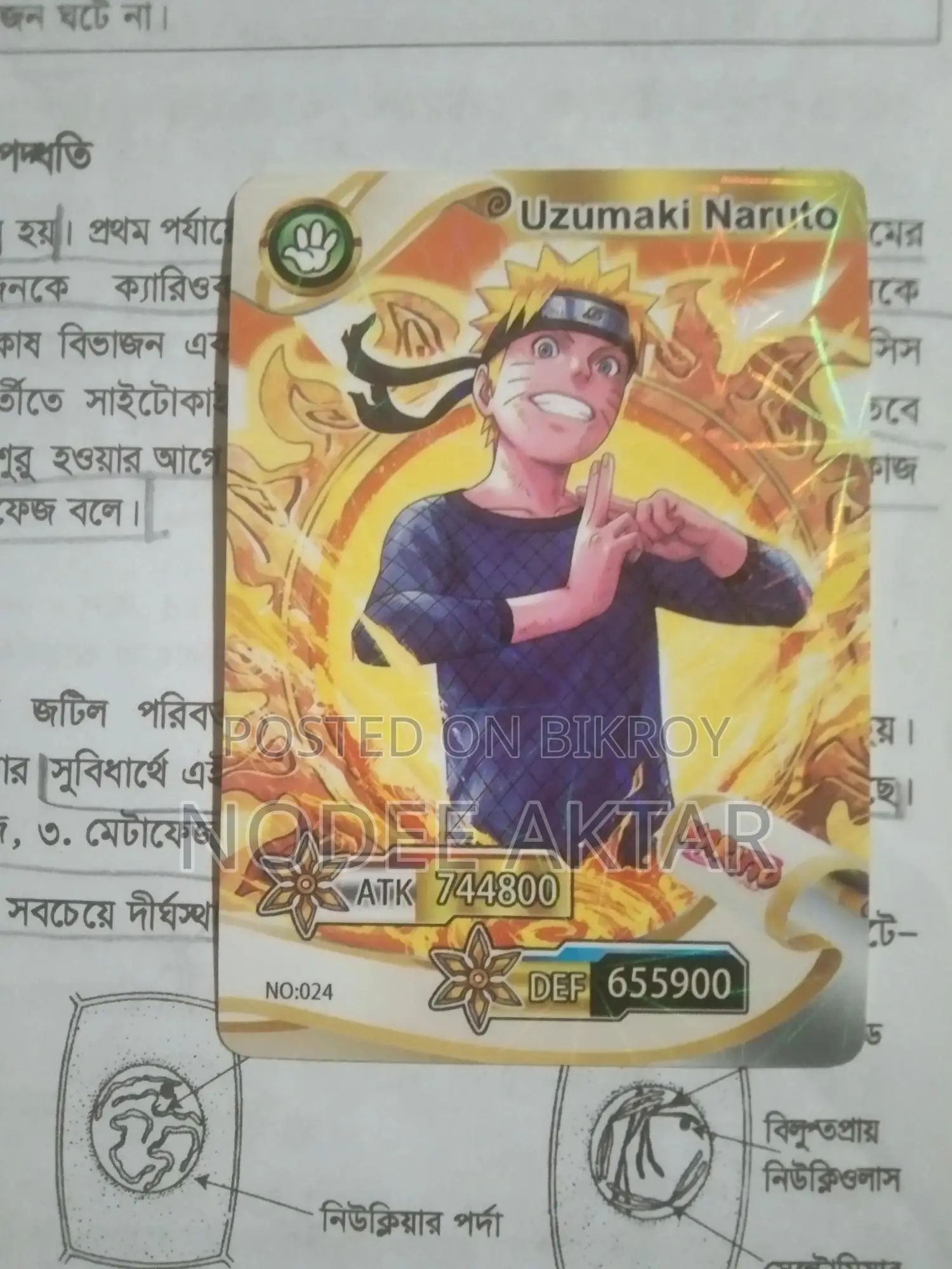 Naruto Anime Holo Card Collection Set – 6 Rare Cards
