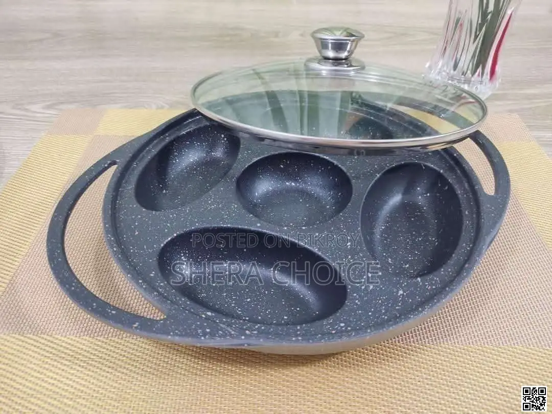 Non-Stick Pitha Pan With Glass Lid