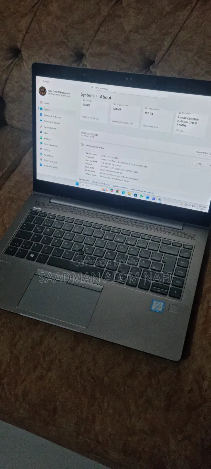 Laptop HP ZBook 14u G5 16GB Intel Core I5 SSD 256GB