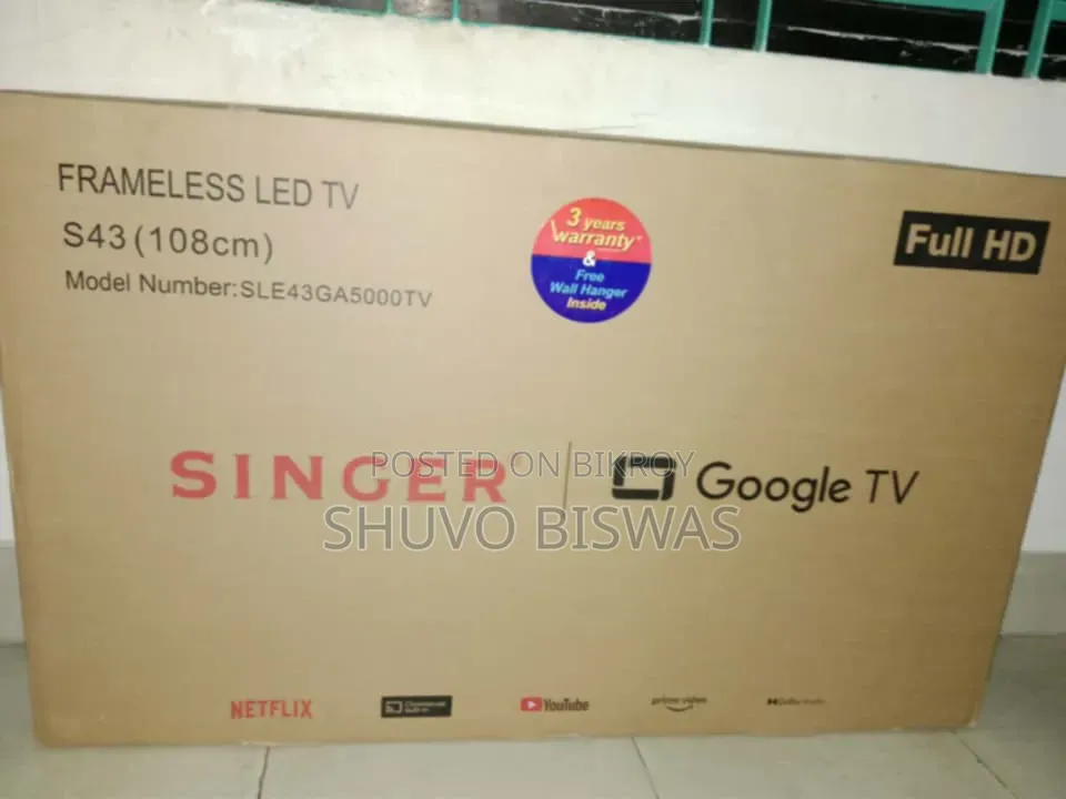 Frameless Google Tv | Sle43ga5000tv | 43 Inch