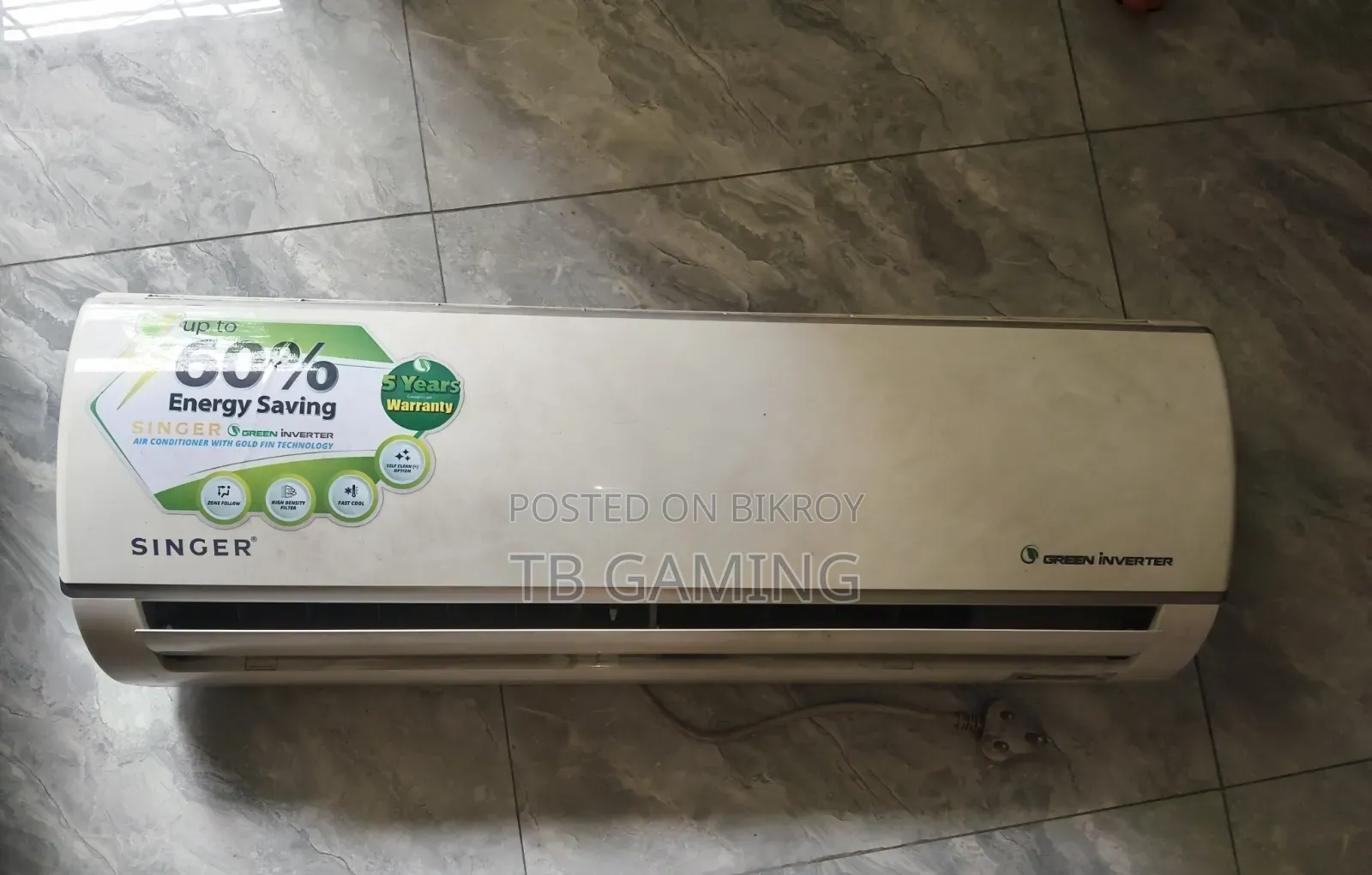 সিঙ্গার গ্রিন ইনভার্টার এসি ১ টন নতুন কন্ডিশন