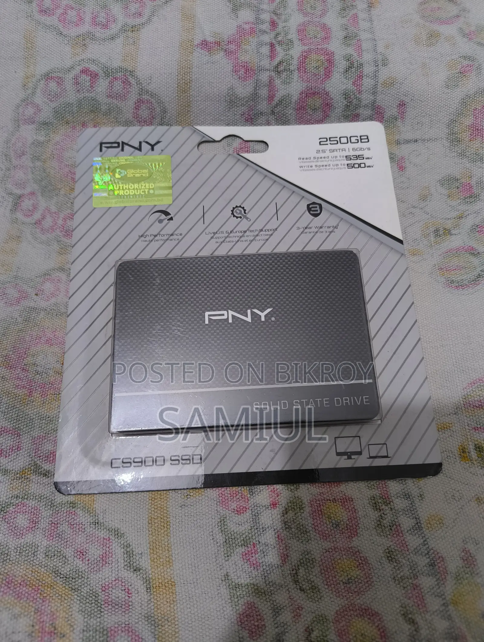 Pny Cs900 250GB 2.5” SATA SSD (New)