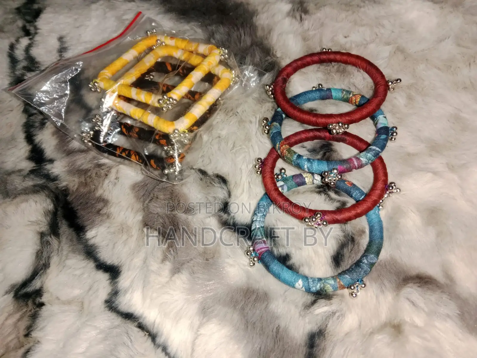 Aesthetic Handmade Fabric Bangle Collection - Elegance at an Affordable Price!