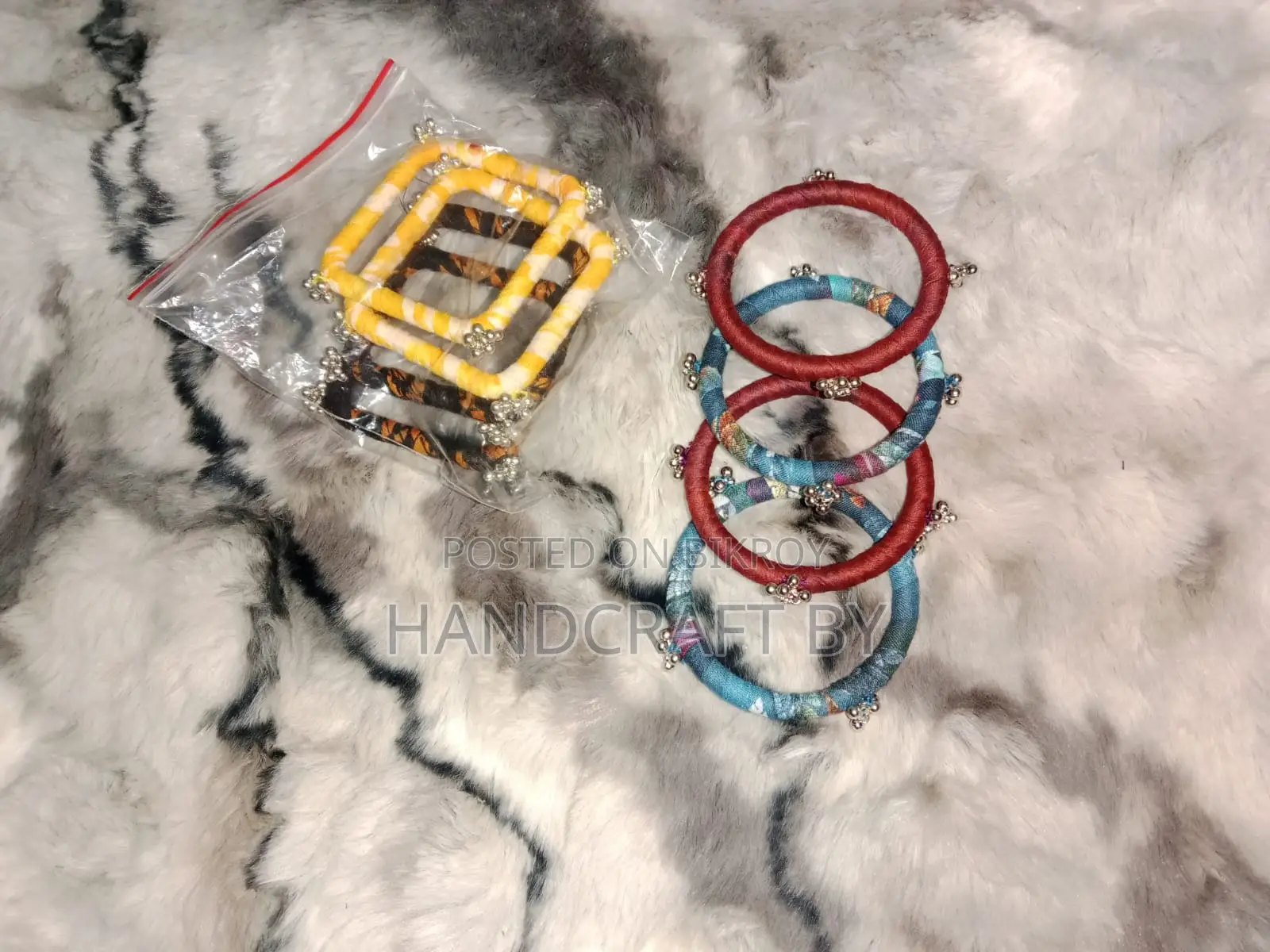 Aesthetic Handmade Fabric Bangle Collection - Elegance at an Affordable Price!