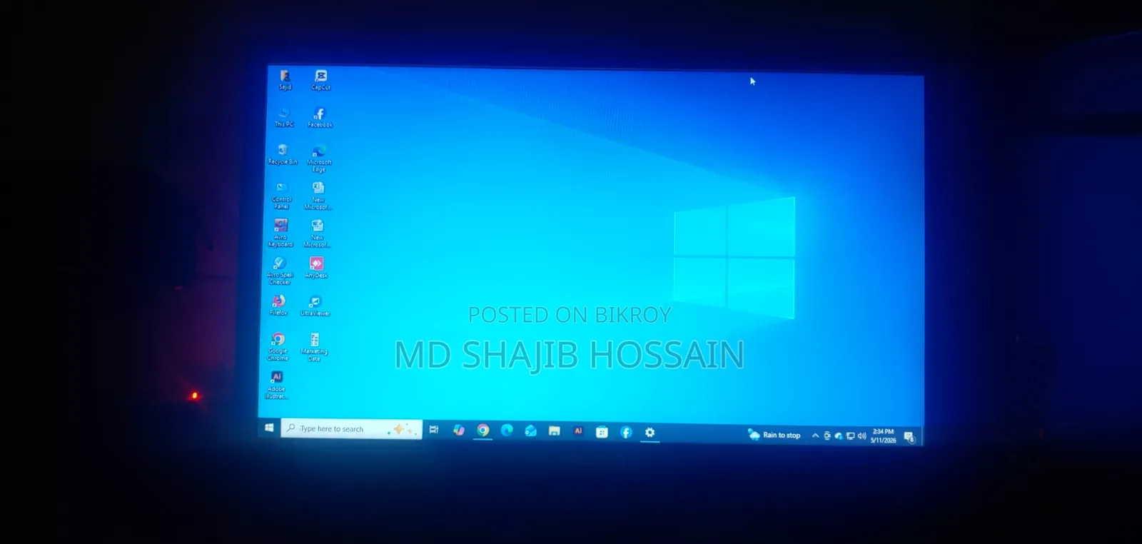 Desktop Computer 8GB Intel Core I3 SSD 256GB